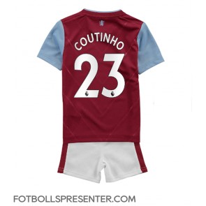 Aston Villa Philippe Coutinho #23 Hemmatröja Barn 2022-23 Kortärmad (+ korta byxor)